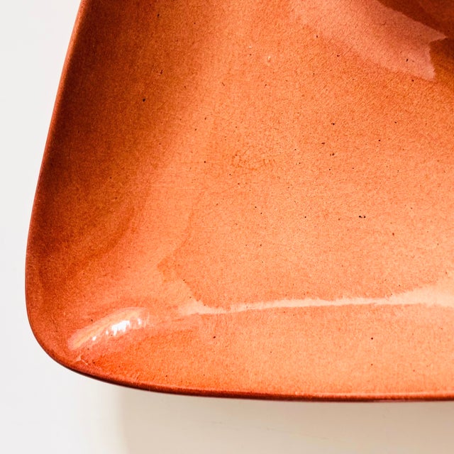 Terra Cotta MCM Ceramic Boomerang Tray For Sale - Image 8 of 10