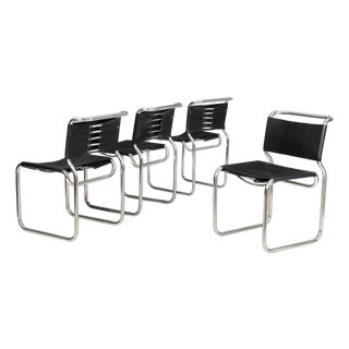 Set of 4 Mid Century Modern “Ch66" Dining Chairs by Nicos Zographos For Sale