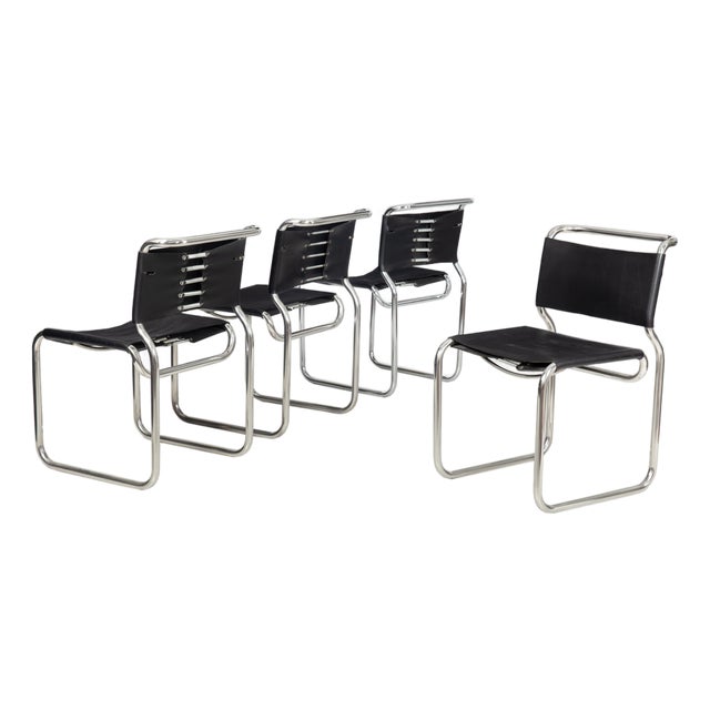 Set of 4 Mid Century Modern “Ch66" Dining Chairs by Nicos Zographos For Sale