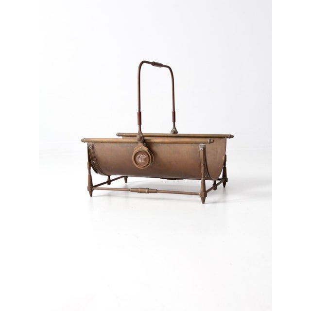 Antique Copper Log Basket Chairish