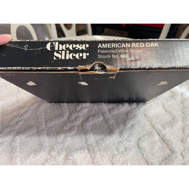 Mid 20th Century Vintage American Oak Wire Cheese Slicer by Vermillion, Made in Usa For Sale - Image 5 of 9