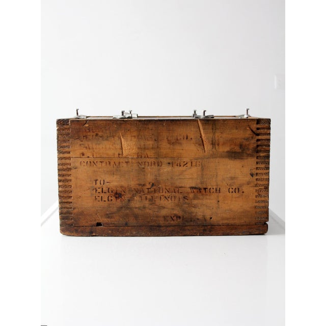 Antique Industrial Wood Crate For Sale - Image 6 of 12
