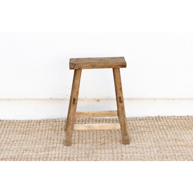 19th Century Antique Stretcher Base End Table For Sale - Image 5 of 7