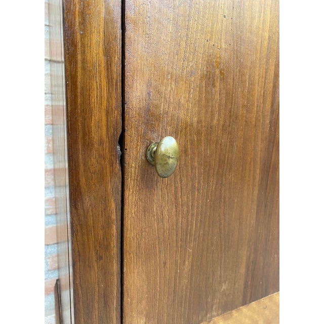 20th Century Biedermeier Nightstand with Marble Top & One-Drawer & Door, 1900s For Sale - Image 13 of 18