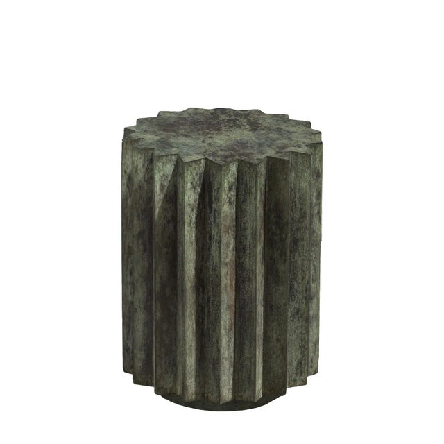 Not Yet Made - Made To Order Doris Cast Bronze Multifaceted Side Table with Tuscan Green Patina from Fred & Juul For Sale - Image 5 of 5