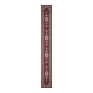 Pasargad Home Baku Red Silk & Wool Area Rug- 2' 6'' X 19' 8'' For Sale