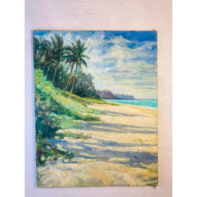 Vintage Coastal Beach Scene Painting For Sale In Charleston - Image 6 of 6