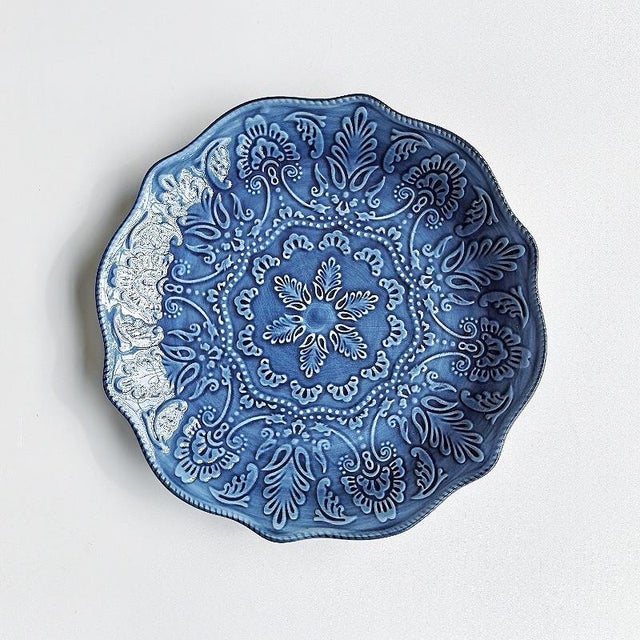 Vintage Baroque Baroque Ceramic Plate - Set of 4 For Sale - Image 4 of 6