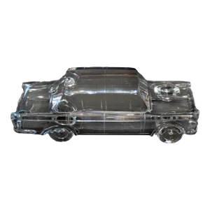 Baccarat Fiat Car Crystal Paperweight - Model 1800/2100 - 1959