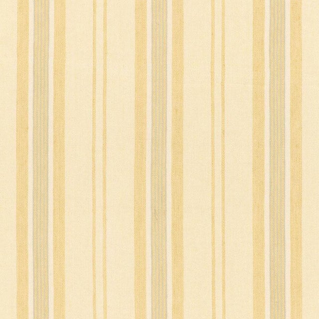 Sample - Schumacher Sagaponic Linen Stripe Fabric in Sisal For Sale