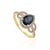 Classic Pear Cut Sapphire & Diamond Engagement Ring Size 6.5 in 14k Solid Gold For Sale - Image 4 of 17