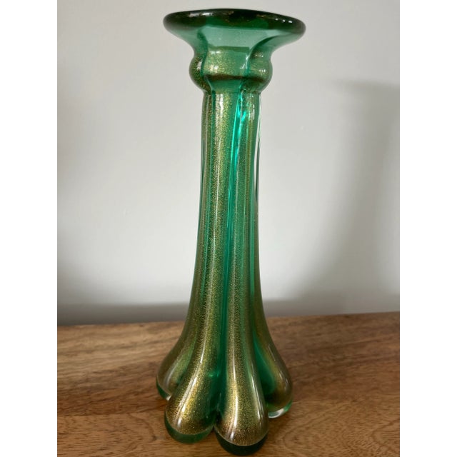 Mid-Century Modern Archimede Seguso for Tiffany Murano Glass Vase for Tiffany & Co., Signed 1992 For Sale - Image 3 of 10