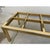 Mid-century modern brass and bronze tinted mirror glass Parson’s style dining table, spanning over eight feet with one...