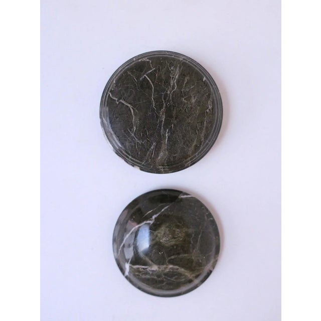 Marble Jewlery or Desk Box Dark Green For Sale - Image 14 of 14