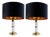 Large Vintage Glass Table Lamps from Kaiser Leuchten, Set of 2 For Sale