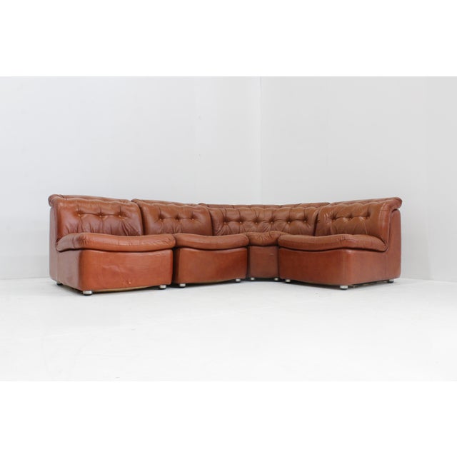 Vintage Italian Curved Modular Sofa, 1970s, Set of 4 For Sale - Image 10 of 10