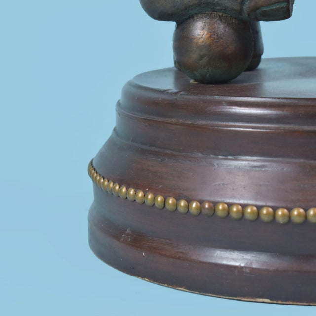 Mid 20th Century Boho Chic Elephant With Tassel Brass Table For Sale - Image 5 of 5