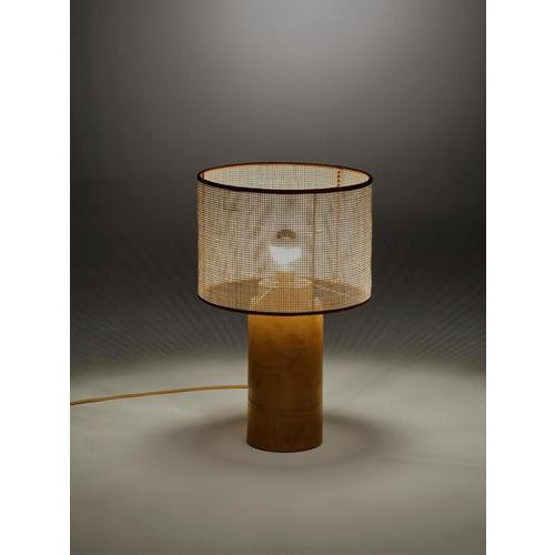 Medium Sonora Rattan Table Lamp by Nassi For Sale - Image 4 of 5
