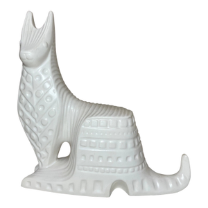 Modern Jonathan Adler Art Deco White Menagerie Kangaroo Statue Sculpture