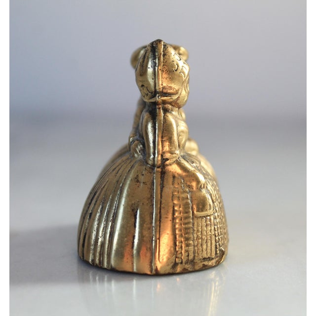 Mid 20th Century Mid-Century Solid Brass Couple Dinner Bell - England For Sale - Image 5 of 7