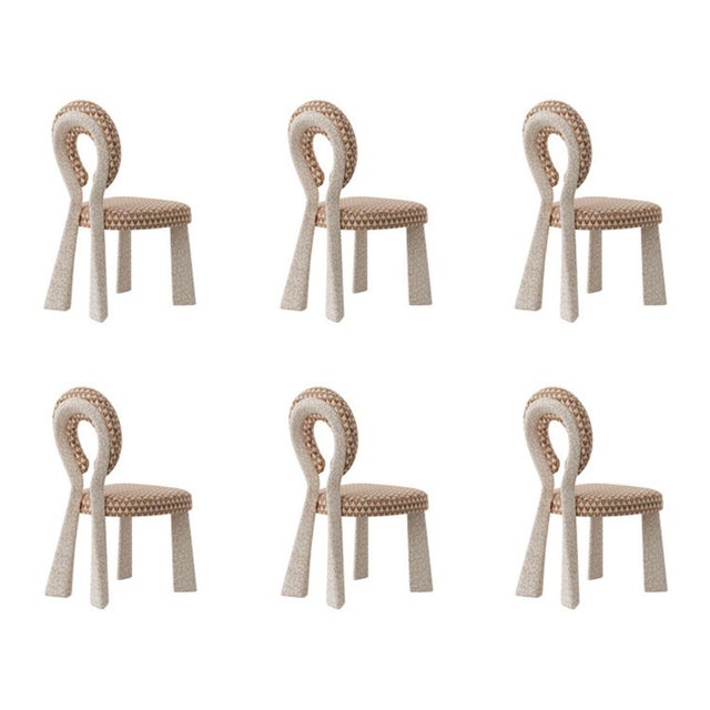 Mary Dining Chairs with Upholstered Legs by Ottiu, Set of 6 For Sale - Image 12 of 12