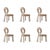 Mary Dining Chairs with Upholstered Legs by Ottiu, Set of 6 For Sale - Image 12 of 12