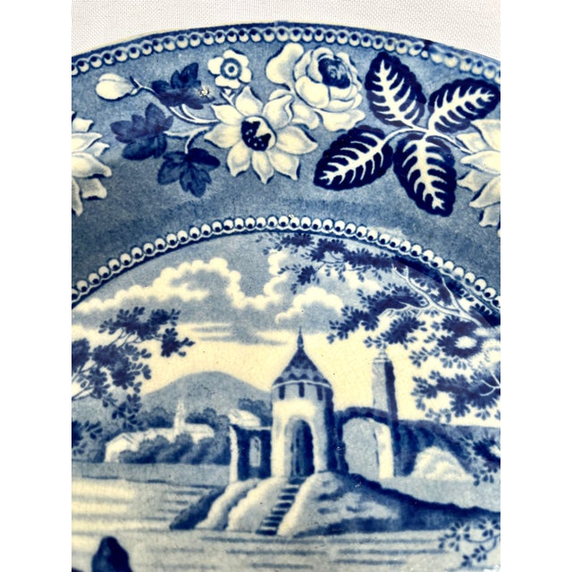 Early 1800s Staffordshire Blue Transferware Bowls - a Pair For Sale - Image 10 of 11