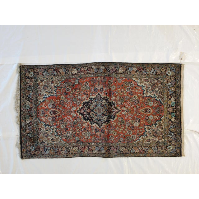 1970's Persian Silk Qum,3'7" X 6'1" For Sale In New York - Image 6 of 6