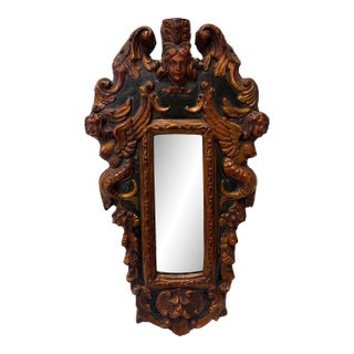 Vintage Moss Lighting Venetian Wall Mirror For Sale