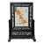 Chinese Orange Blossoms Porcelain Painting Wood Frame Tabletop Screen Art For Sale