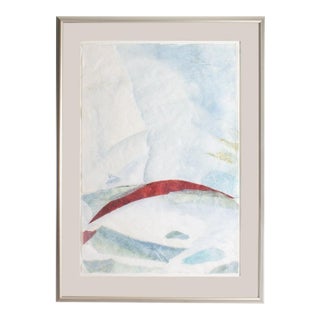 2000 "Kayak Riding the Waves I" Collage by Nancy Hathaway For Sale