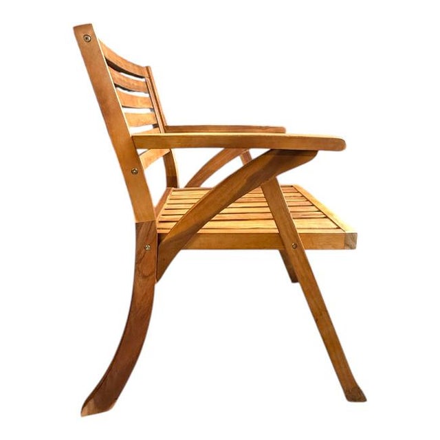 Wood Teak Outdoor Set With Cushions For Sale - Image 7 of 12