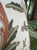 2000 - 2009 Pair of Custom Botanical Floral Crewel Work Painted Fauteuil Accent Chairs in Sage Green, Ochre and Teal For Sale - Image 5 of 18