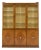 Tommi Parzinger for Charak Modern Mid Century Mahogany Breakfront China Cabinet For Sale