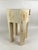 Rustic Handcarved Teak Wood Side Table in Bleached For Sale - Image 6 of 13