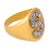 Vintage Diamond 18k Two Tone Gold Signet "S" Ring, Size 4 For Sale - Image 4 of 7
