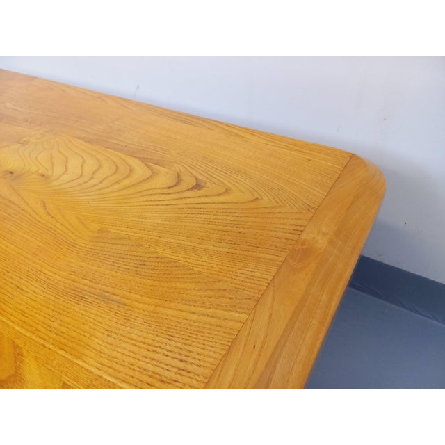 Vintage Brutalist Rectangular Coffee Table in Elm with Drawer, 1970s For Sale - Image 14 of 18