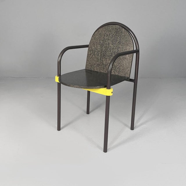 Italian Modern Formica Chair attributed to Martine Bedin for Memphis, 1980s For Sale - Image 18 of 18