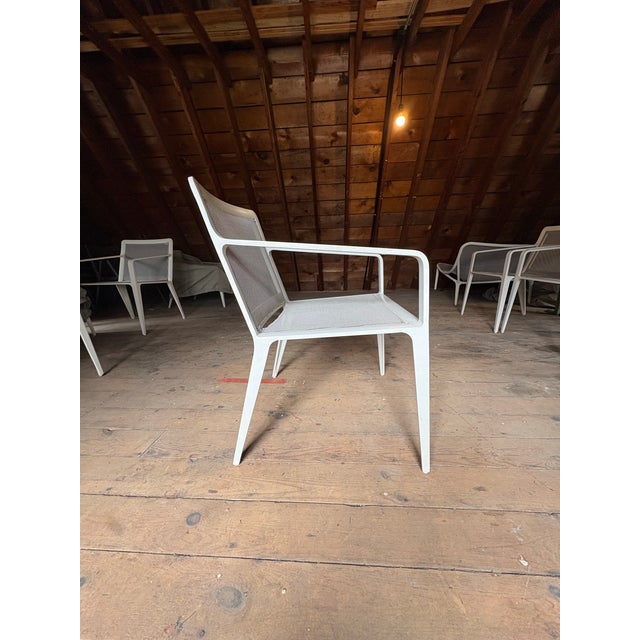 Metal Brown Jordan Still Dining Arm Chairs. Set of Six. For Sale - Image 7 of 10