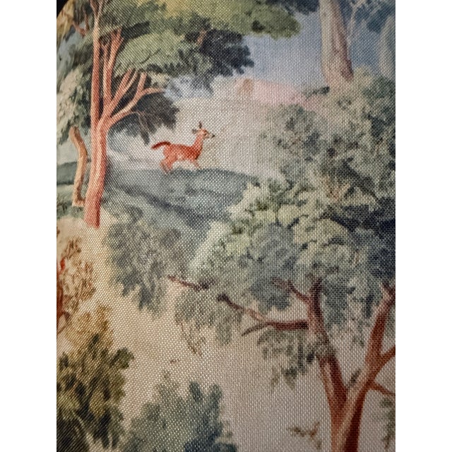 1990s 1990s Pair of English Country Scenic Toile Drum Lampshades For Sale - Image 5 of 9