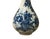 Asian Vintage Tiny Small Blue White Pear Shape Blue White Graphic Vase For Sale - Image 3 of 10