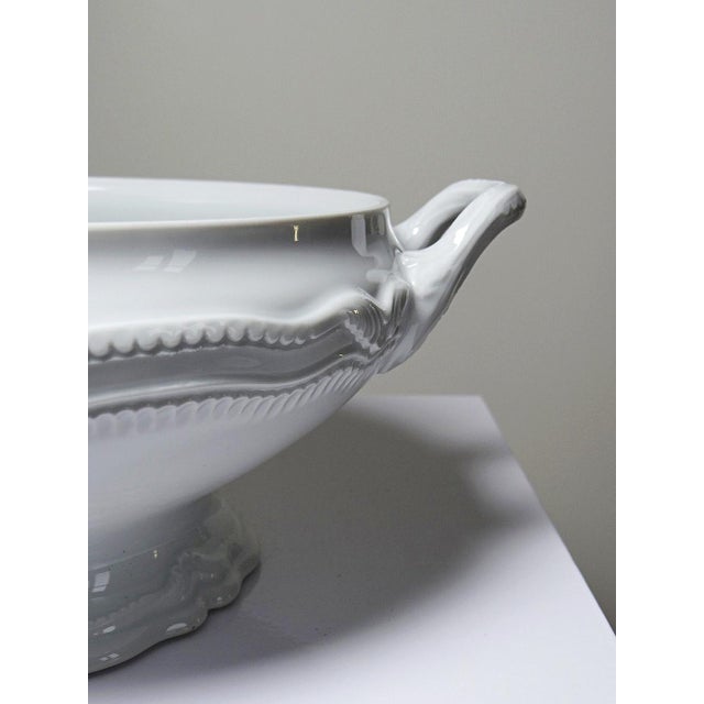 Ceramic White Porcelain Soup or Vegetable Dish attributed Barnardaud for Limoges, 1950s For Sale - Image 7 of 15