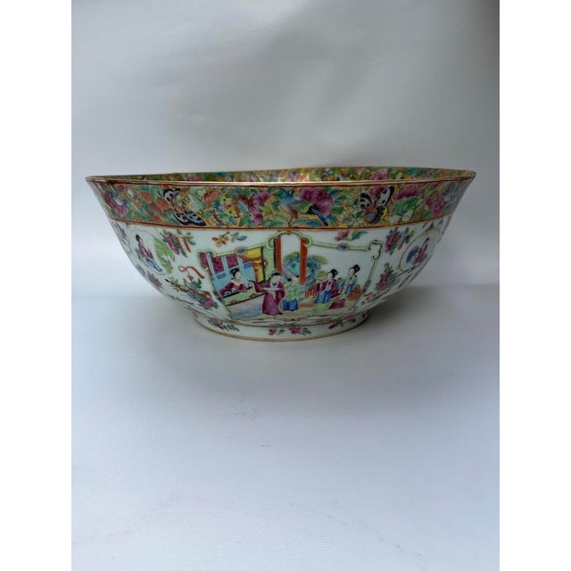 Antique Chinese Rose Medallion Bowl For Sale - Image 6 of 18