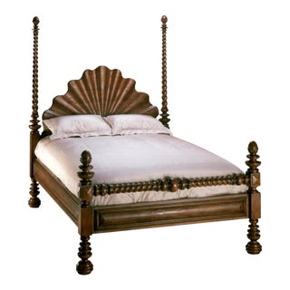 Therien Hand-Carved Portuguese Eastern King Bed For Sale