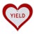 Yield Heart II - Original Pop Art Steel Street Sign Wall Sculpture by Scott Froschauer For Sale