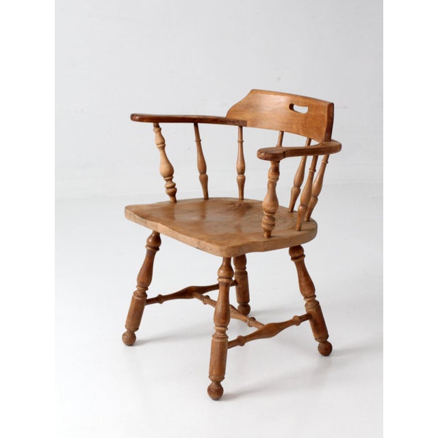 Vintage Ethan Allen Windsor Armchair For Sale - Image 9 of 16