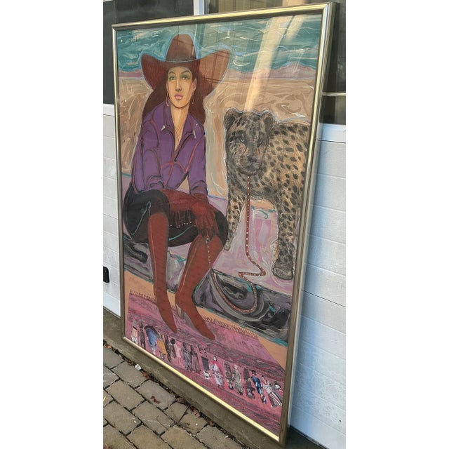 American “Silence, Except From the Wind” Large Mixed Media Painting by Mick Reber For Sale - Image 3 of 12