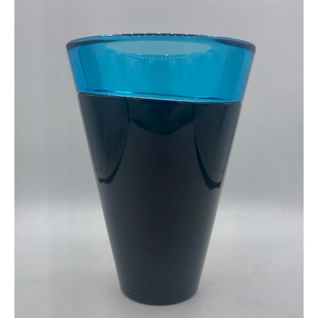 Japanese designer Soichiro Sasakura designed this vase for Sasaki in 1990 and named it the San Marino as it blue evoked...