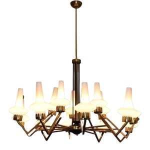 1950's 15 Light Italian Chandelier Attributed to Stilnovo