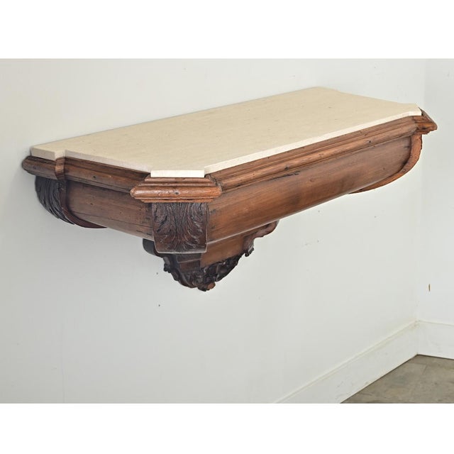 Baroque Portuguese Pair of 18th Century Pine Altar Consoles For Sale - Image 3 of 16